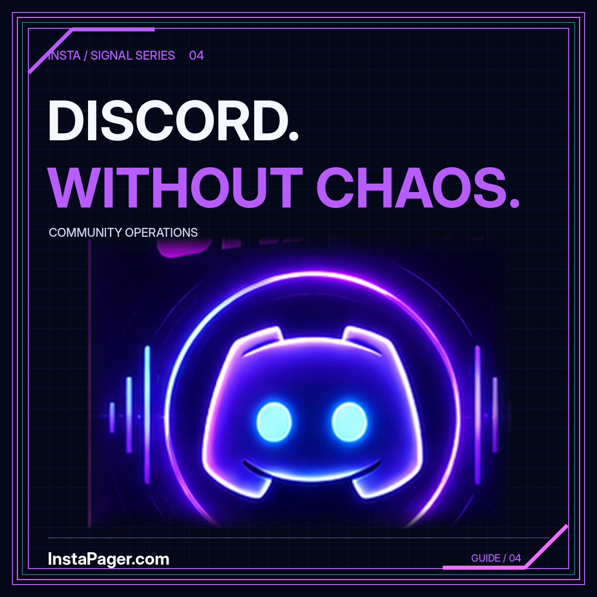 Discord without chaos: violet neon community graphic
